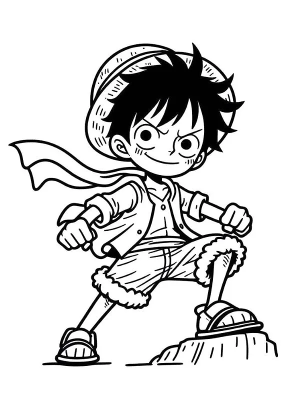 In ngay 111+ tranh tô màu Luffy Mũ Rơm cực ngầu cho bé trai