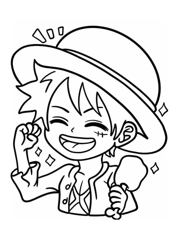 In ngay 111+ tranh tô màu Luffy Mũ Rơm cực ngầu cho bé trai