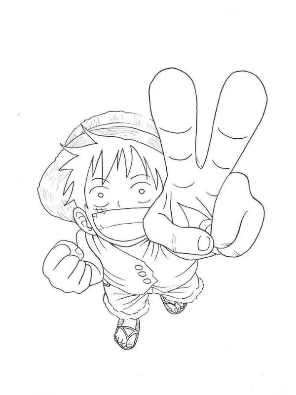 In ngay 111+ tranh tô màu Luffy Mũ Rơm cực ngầu cho bé trai