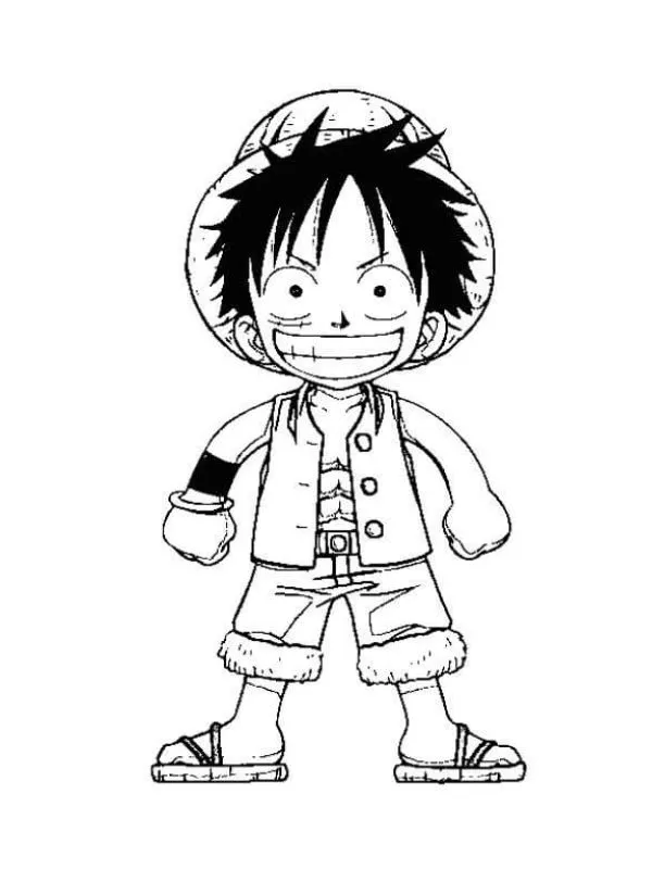 In ngay 111+ tranh tô màu Luffy Mũ Rơm cực ngầu cho bé trai