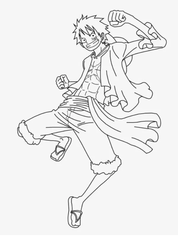 In ngay 111+ tranh tô màu Luffy Mũ Rơm cực ngầu cho bé trai