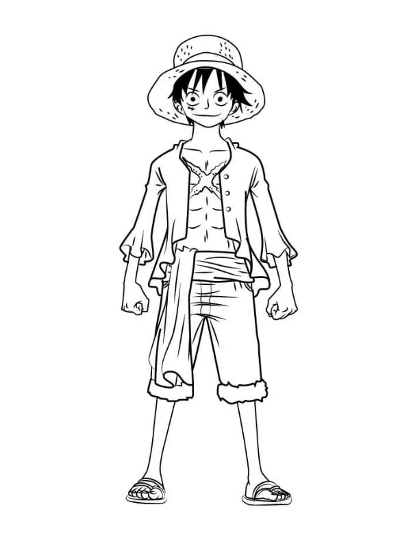 In ngay 111+ tranh tô màu Luffy Mũ Rơm cực ngầu cho bé trai